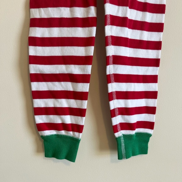 [Hanna Andersson] Red and White Striped Long John Pajamas- Size US 5 (110 cm) - Picture 7 of 12